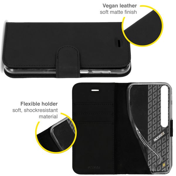 Accezz Wallet Softcase Bookcase Xiaomi Mi 10 (Pro) - Zwart