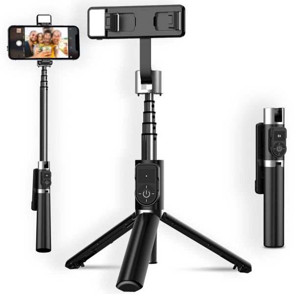 imoshion 3 in 1 Bluetooth Selfie Stick + Tripod + Fill Light