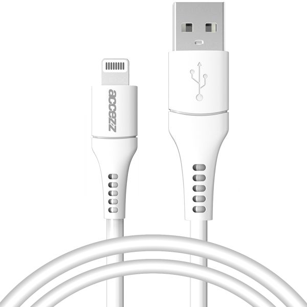 Accezz Car Charger met Lightning naar USB kabel - Autolader - MFi certificering - 20 Watt - 1 meter - Wit