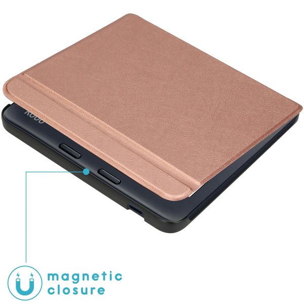 imoshion Slim Hard Case Sleepcover met stand Kobo Libra 2 / Tolino Vision 6 - Rosé Goud