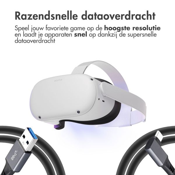 imoshion Oculus Quest 1 & 2 en Meta Quest 3 Link kabel - 5 meter - Zwart