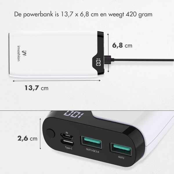imoshion Powerbank - 20.000 mAh - Quick Charge en Power Delivery - Wit