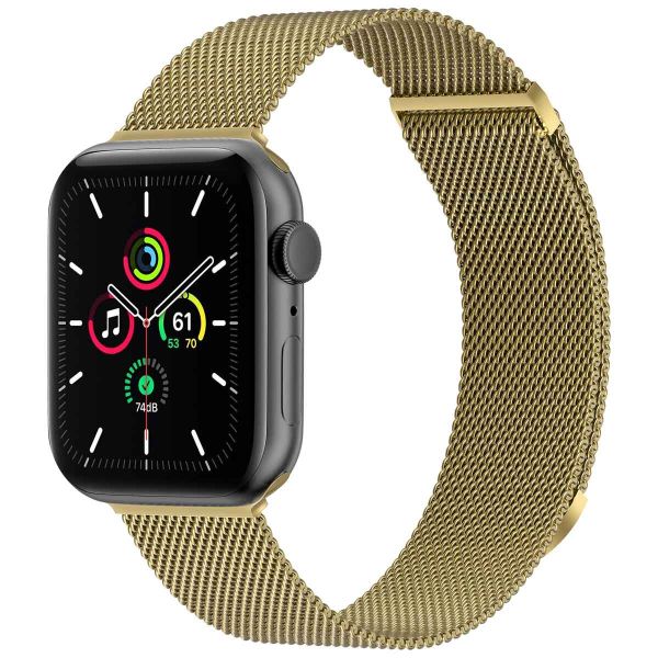 imoshion Milanees magnetisch bandje Apple Watch Series 1-9 / SE - 38/40/41 mm / Series 10 - 42 mm - Maat S - Goud