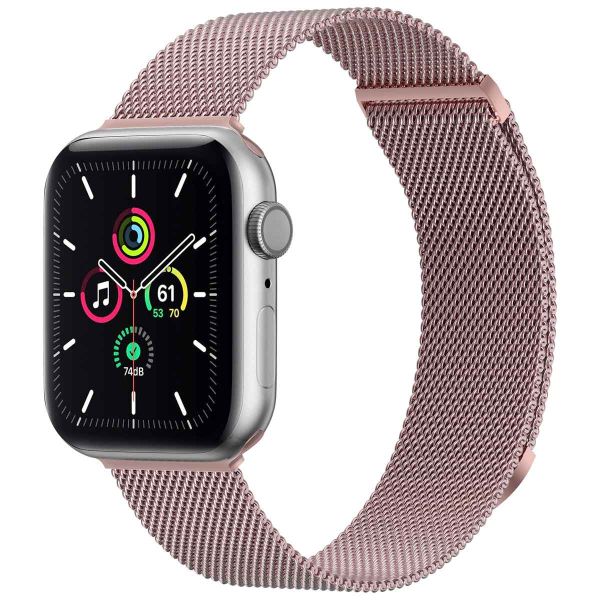 imoshion Milanees magnetisch bandje Apple Watch Series 1-9 / SE - 38/40/41 mm / Series 10 - 42 mm - Maat S - Roze