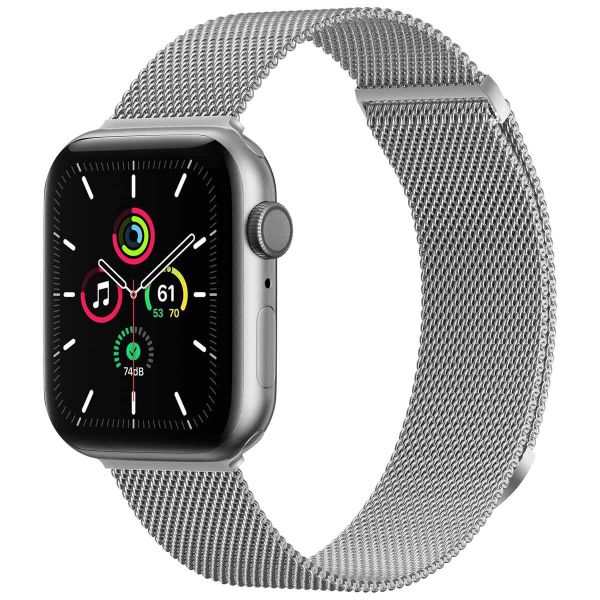 imoshion Milanees magnetisch bandje Apple Watch Series 1-9 / SE - 38/40/41 mm / Series 10 - 42 mm - Maat S - Zilver