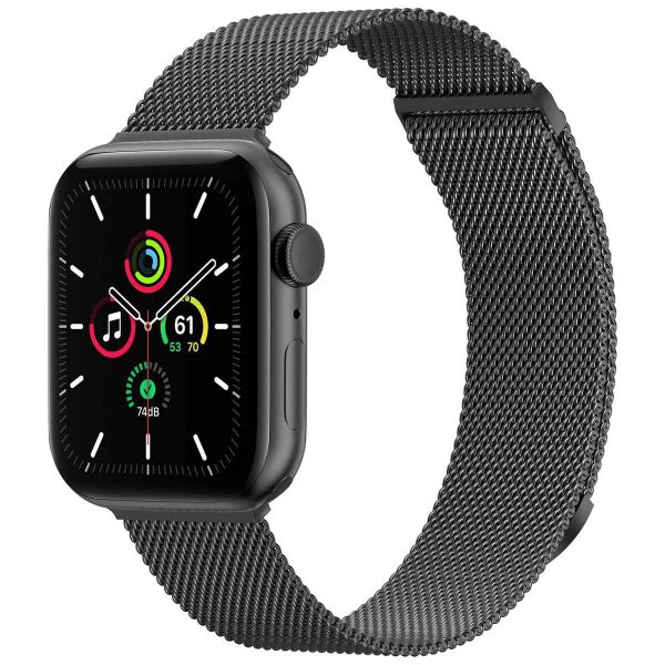 imoshion Milanees magnetisch bandje Apple Watch Series 1-9 / SE - 38/40/41 mm / Series 10 - 42 mm - Maat S - Zwart