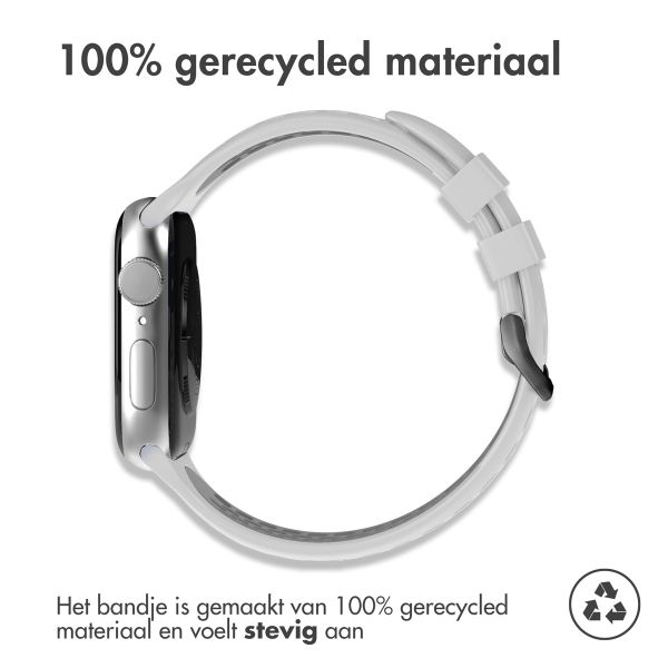 imoshion Siliconen sport bandje gesp Apple Watch Series 1-9 / SE - 38/40/41 mm / Series 10 - 42 mm - Grijs / Zwart