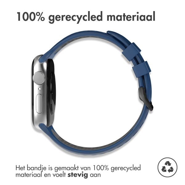 imoshion Siliconen sport bandje gesp Apple Watch Series 1-9 / SE - 38/40/41 mm / Series 10 - 42 mm - Blauw / Zwart