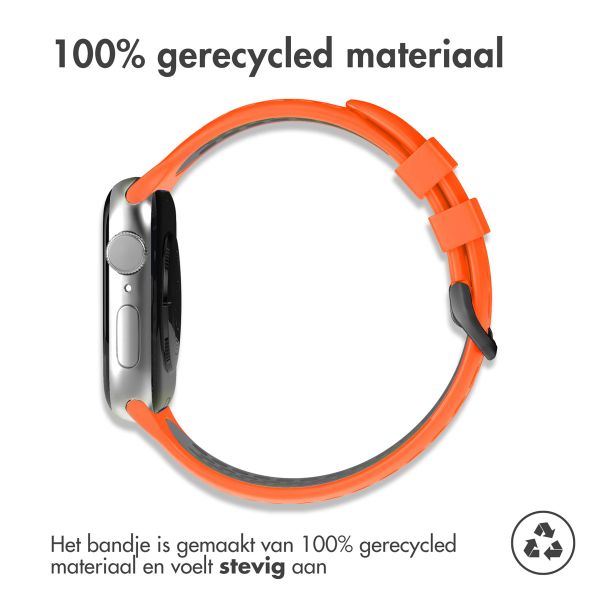 imoshion Siliconen sport bandje gesp Apple Watch Series 1-9 / SE - 38/40/41 mm / Series 10 - 42 mm - Oranje / Zwart