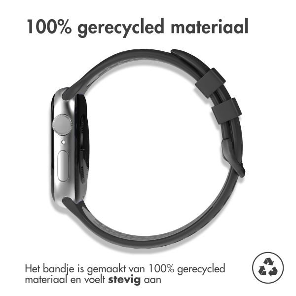 imoshion Siliconen sport bandje gesp Apple Watch Series 1-9 / SE - 38/40/41 mm / Series 10 - 42 mm - Zwart / Grijs