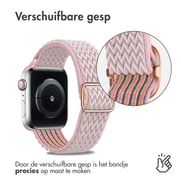 imoshion Elastisch nylon bandje Apple Watch Series 1-9 / SE - 38/40/41 mm / Series 10 - 42 mm - Roze