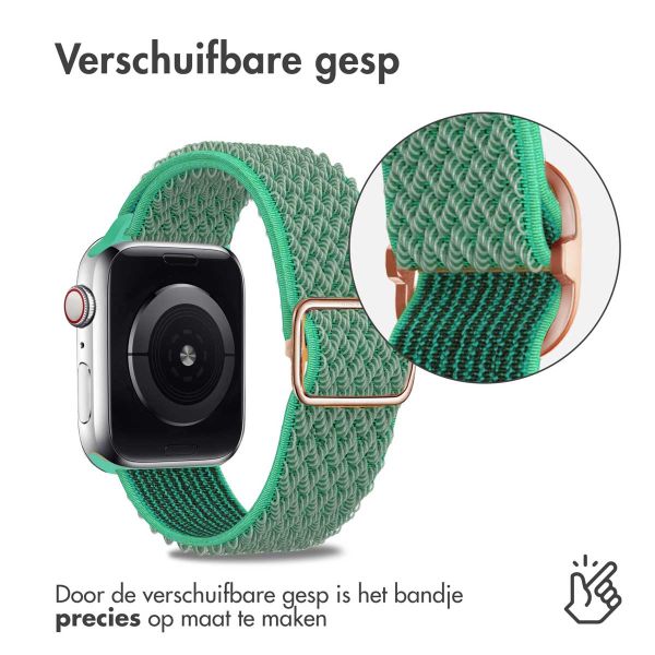 imoshion Elastisch nylon bandje Apple Watch Series 1-9 / SE - 38/40/41 mm / Series 10 - 42 mm - Turquoise