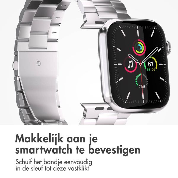 imoshion Stalen bandje Apple Watch Series 1-10 / SE / Ultra (2) - 42/44/45/46/49 mm - Zilver