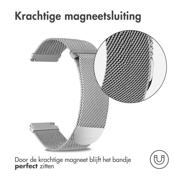 imoshion Milanees magnetisch bandje - Universeel 20 mm aansluiting - Maat S - Zilver