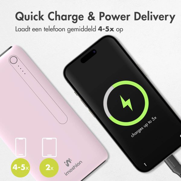 imoshion Powerbank - 27.000 mAh - Quick Charge en Power Delivery - Roze