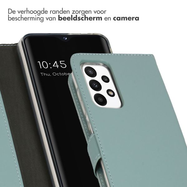 Selencia Echt Lederen Bookcase Samsung Galaxy A23 (5G) - Air Blue