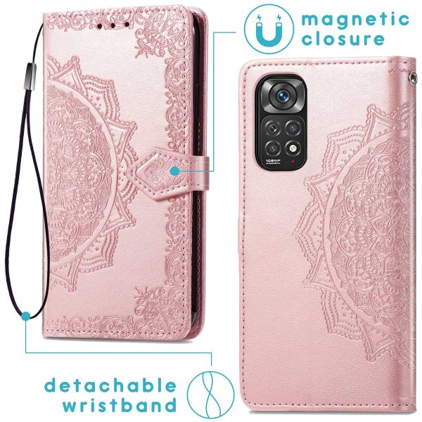 imoshion Mandala Bookcase Xiaomi Redmi Note 11 (4G) / Note 11S (4G) - Rosé Goud