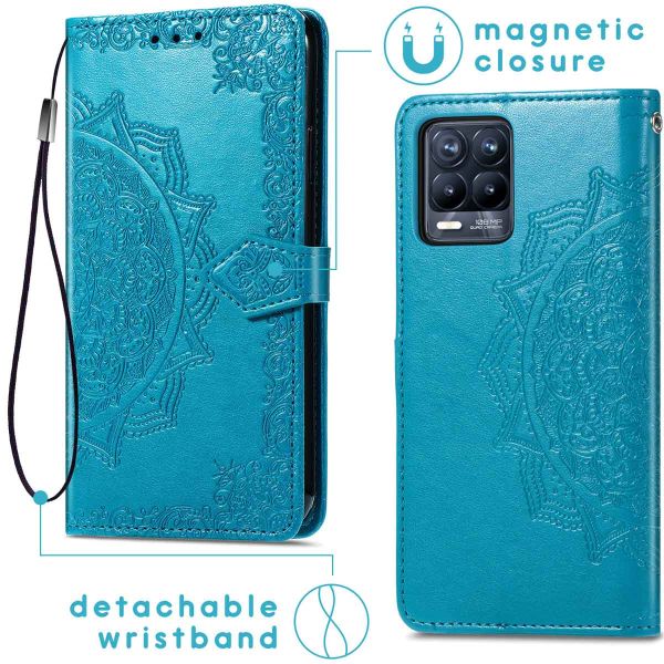 imoshion Mandala Bookcase Realme 8 (Pro) - Turquoise