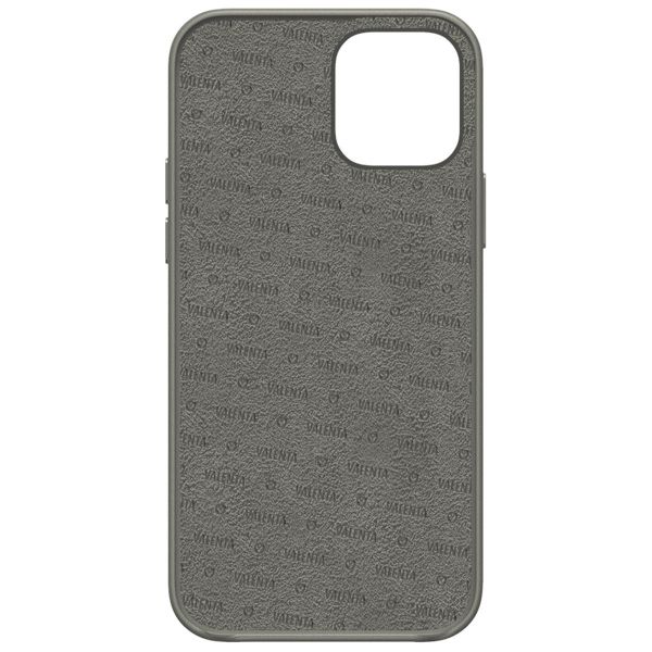 Valenta Luxe Leather Backcover iPhone 13 - Grijs