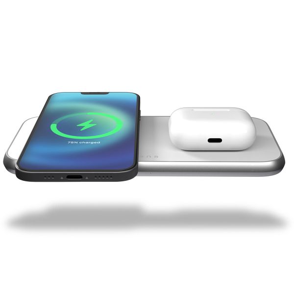 Zens Aluminium 3-in-1 Wireless Charger - Draadloze oplader voor iPhone, AirPods en iPad - Geschikt voor MagSafe - Power Delivery - 45 Watt