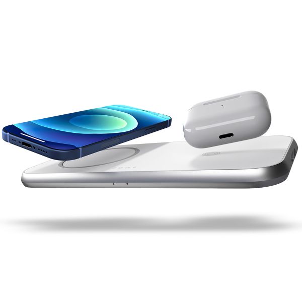 Zens Aluminium 3-in-1 Wireless Charger - Draadloze oplader voor iPhone, AirPods en iPad - Geschikt voor MagSafe - Power Delivery - 45 Watt