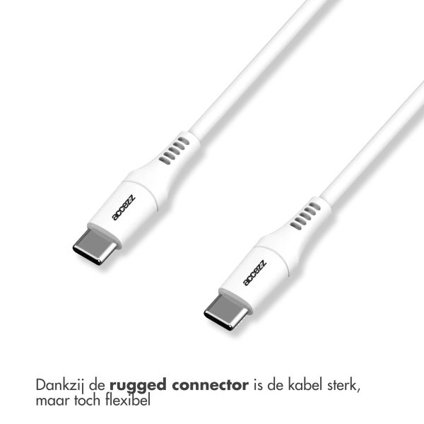 Accezz USB-C naar USB-C kabel - 1 meter - Wit