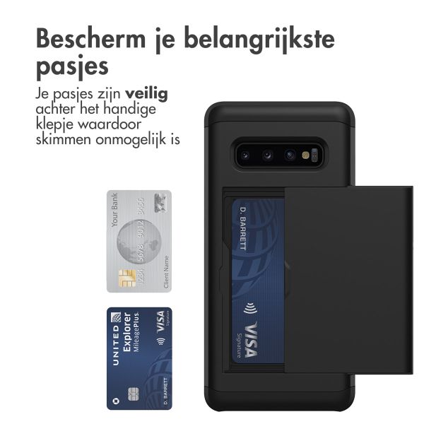 imoshion Backcover met pasjeshouder Samsung Galaxy S10 Plus - Zwart