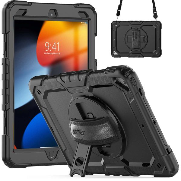 Accezz Rugged Backcover met schouderstrap iPad Air 3 (2019) / Pro 10.5 (2017) - Zwart