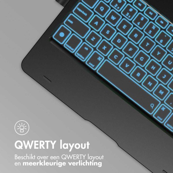 Accezz 360 Slim Keyboard Bookcase QWERTY iPad 10.2 inch (2019/2020/2021) / Air 5 (2022) / Air 4 (2020) / iPad Pro 10.5 (2017) - Zwart