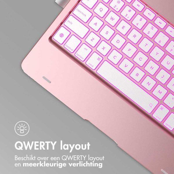 Accezz 360 Slim Keyboard Bookcase QWERTY iPad 10.2 inch (2019/2020/2021) / Air 5 (2022) / Air 4 (2020) / iPad Pro 10.5 (2017) - Rosé Goud