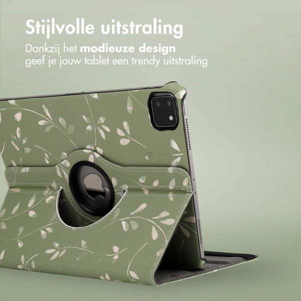 imoshion 360° Draaibare Design Bookcase iPad Pro 11 (2018 - 2022) - Green Flowers