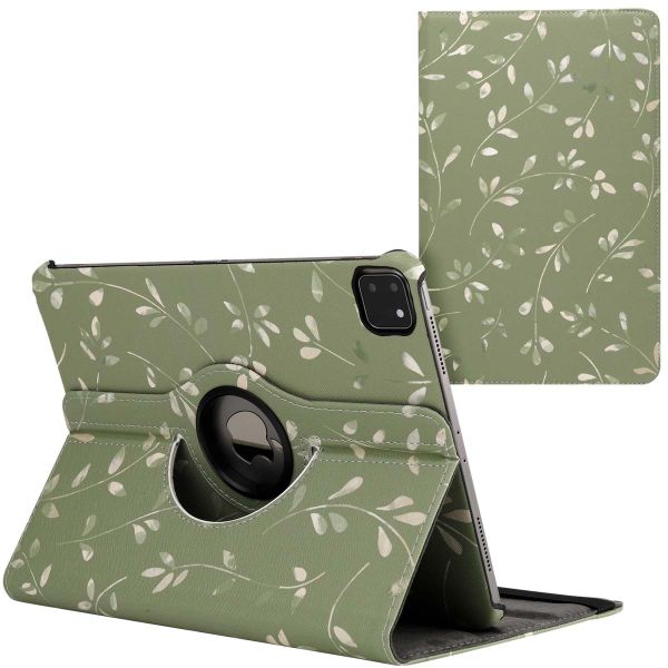 imoshion 360° Draaibare Design Bookcase iPad Pro 11 (2018 - 2022) - Green Flowers