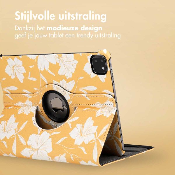 imoshion 360° Draaibare Design Bookcase iPad Pro 11 (2018 - 2022) - Yellow Flowers