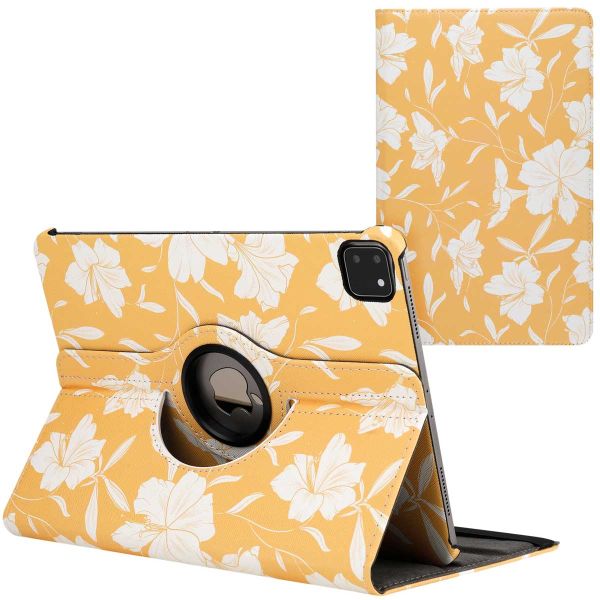 imoshion 360° Draaibare Design Bookcase iPad Pro 11 (2018 - 2022) - Yellow Flowers