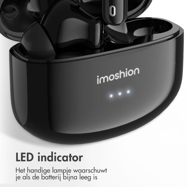 imoshion Aura Pro In-Earbuds - Draadloze oordopjes - Bluetooth draadloze oortjes - Met ANC noise cancelling functie - Zwart