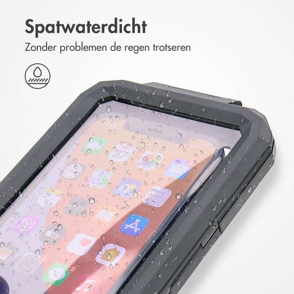 imoshion Premium telefoonhouder fiets - Spatwaterdicht - Universeel - 360 graden draaibaar - Stevige behuizing - Zwart