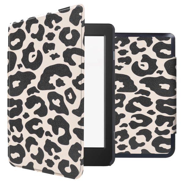 imoshion Design Slim Hard Case Sleepcover Kobo Nia - Leopard