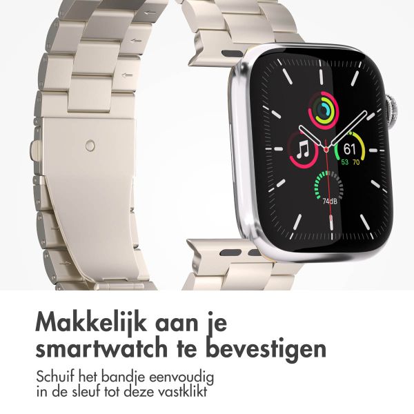 imoshion Stalen bandje Apple Watch Series 1-9 / SE - 38/40/41 mm / Series 10 - 42 mm - Sterrenlicht