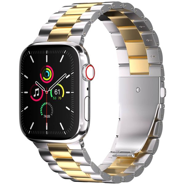 imoshion Stalen bandje Apple Watch Series 1-9 / SE - 38/40/41 mm / Series 10 - 42 mm - Zilver / Goud