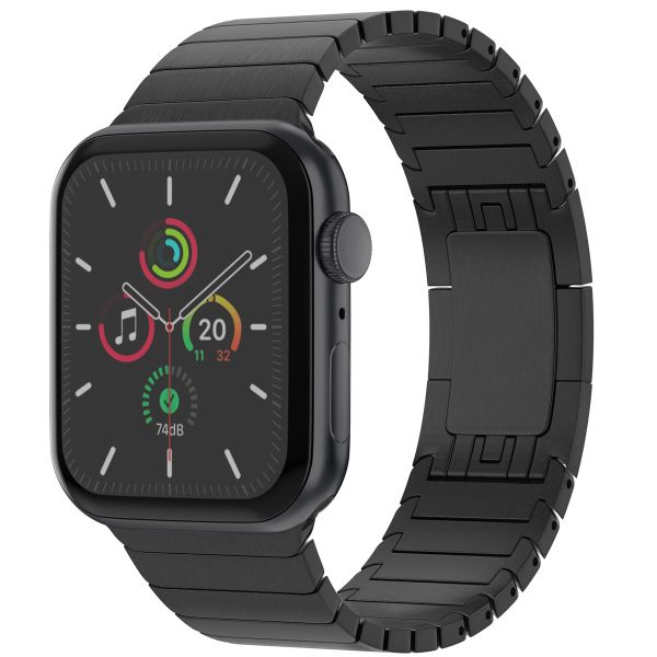 Selencia Stalen schakelband Apple Watch Series 1-9 / SE - 38/40/41 mm / Series 10 - 42 mm - Zwart