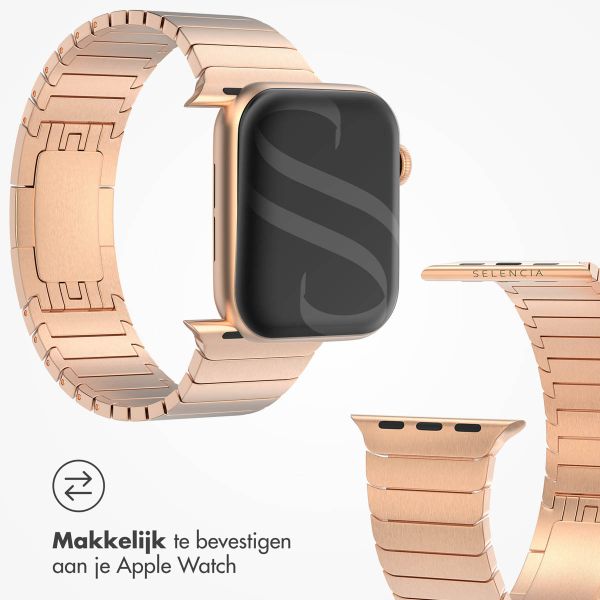 Selencia Stalen schakelband Apple Watch Series 1-9 / SE - 38/40/41 mm / Series 10 - 42 mm - Rosé Goud