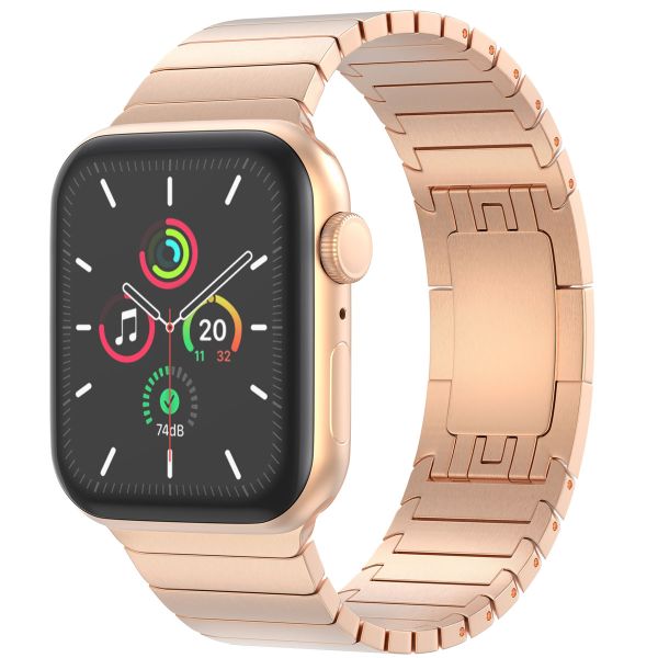 Selencia Stalen schakelband Apple Watch Series 1-9 / SE - 38/40/41 mm / Series 10 - 42 mm - Rosé Goud