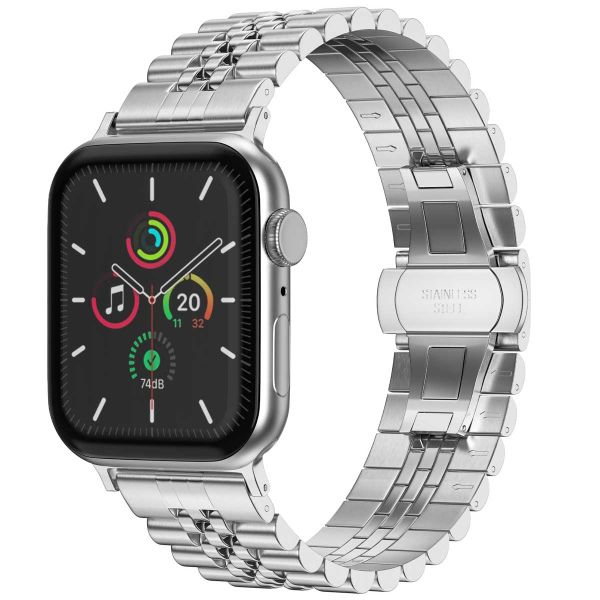 Selencia Jubilee stalen bandje Apple Watch Series 1-9 / SE - 38/40/41 mm / Series 10 - 42 mm - Zilver