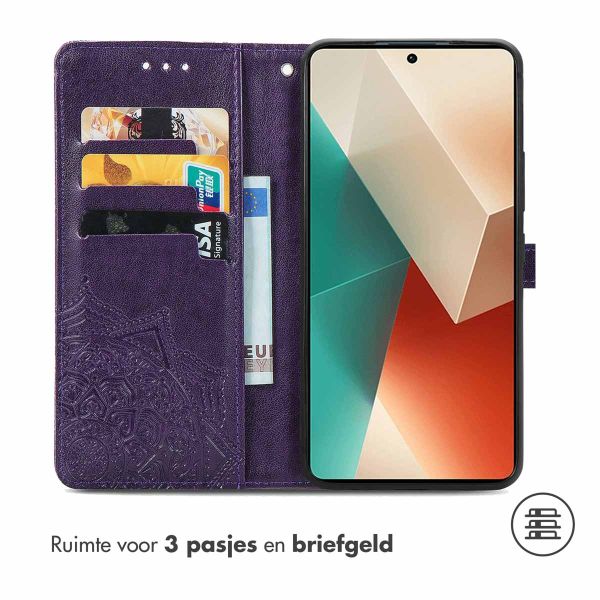 imoshion Mandala Bookcase Xiaomi Redmi Note 13 (5G) - Paars