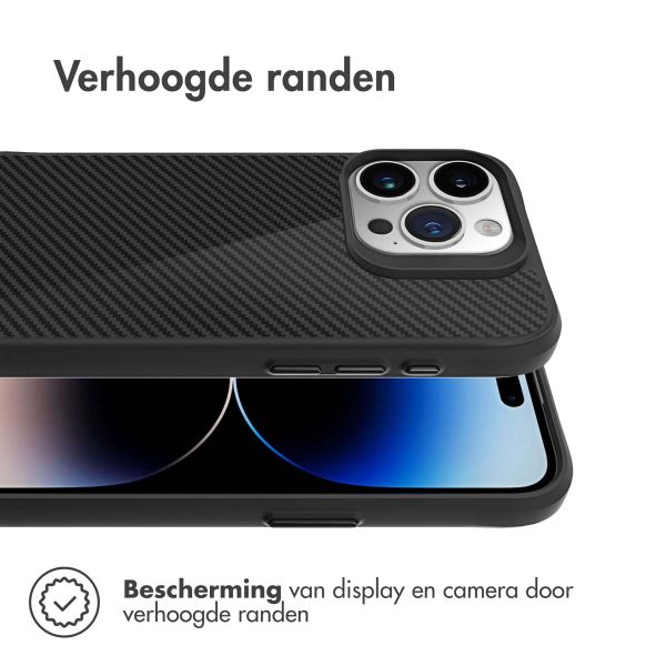 imoshion Rugged Hybrid Carbon Case iPhone 15 Pro - Zwart