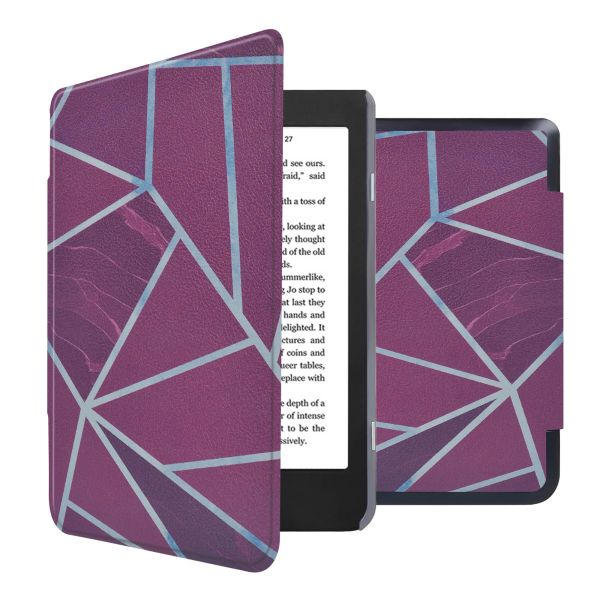 imoshion Design Slim Hard Case Sleepcover Kobo Nia - Bordeaux Graphic