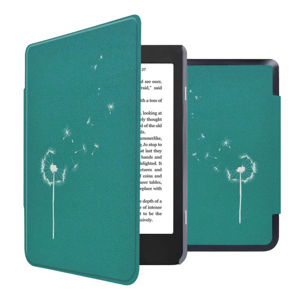 imoshion Design Slim Hard Case Sleepcover Kobo Nia - Green Dandelion