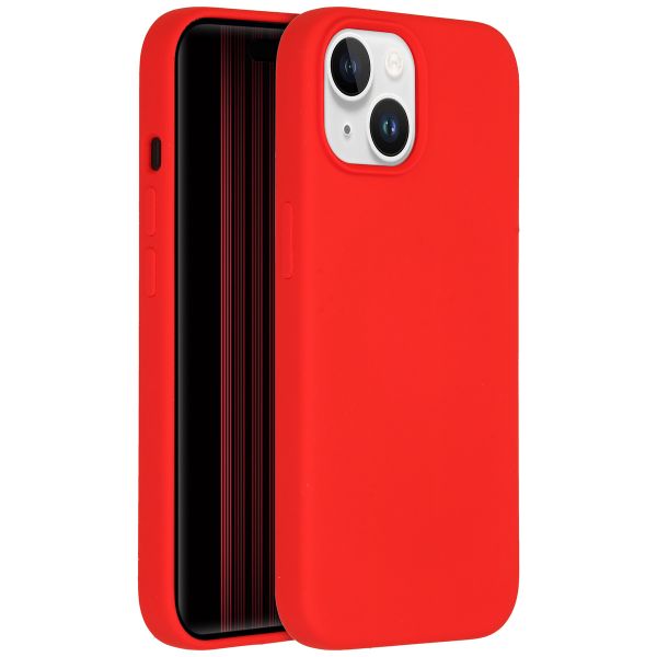 Accezz Liquid Silicone Backcover met MagSafe iPhone 15 - Rood