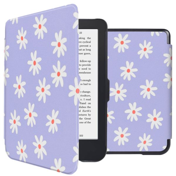 imoshion Design Slim Hard Case Sleepcover Kobo Clara 2E / Tolino Shine 4 - Flowers Distance