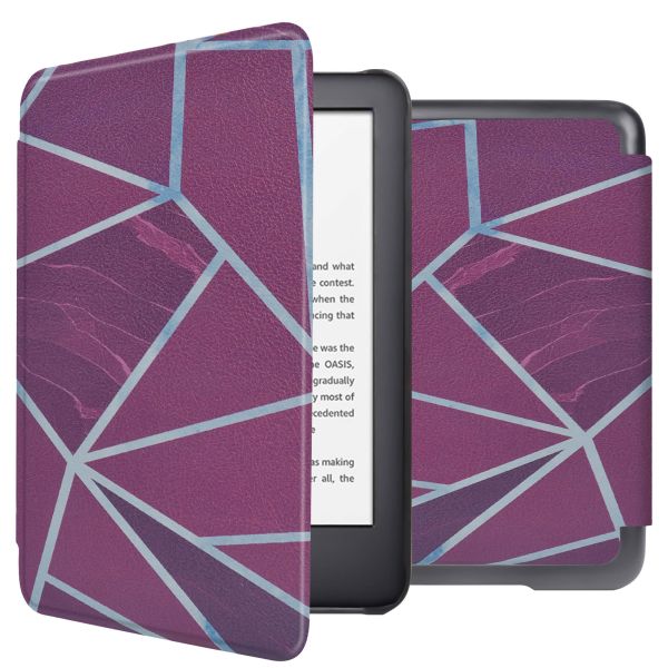 imoshion Design Slim Hard Case Sleepcover Amazon Kindle (2022) 11th gen - Bordeaux Graphic